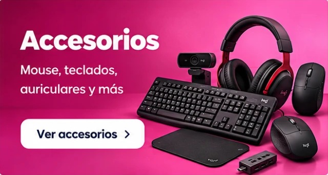 Accesorios: mouse, teclados y auriculares